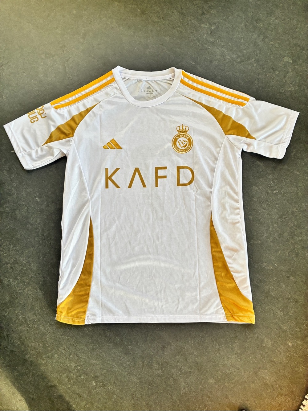Cristiano Ronaldo #7 Al Nassr FC Soccer Jersey White Gold - Adidas - XSmall